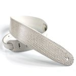 Гитарный ремень 2.5″ Rolled Edge Scale Embossed White