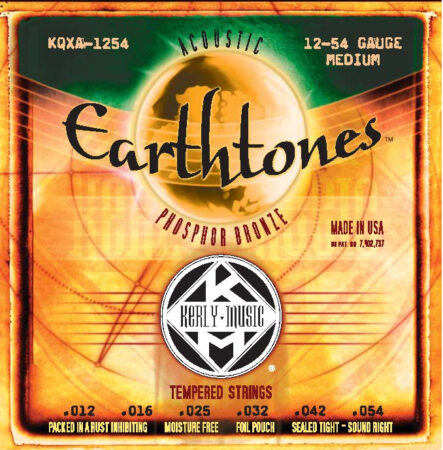 Струны для 6-струнной акустической гитары  Kerly Earthtones Phosphor-Bronze 12-54