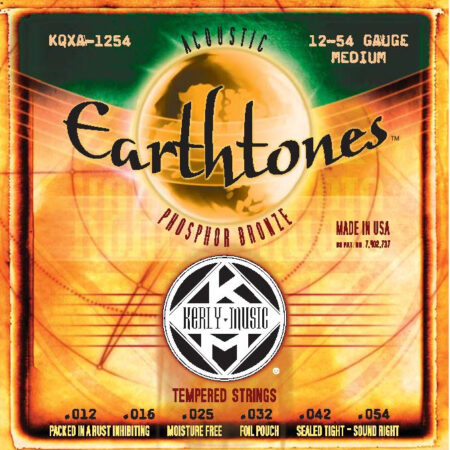 Струни для 6-струнної акустичної гітари Kerly Earthtones Phosphor-Bronze 12-54
