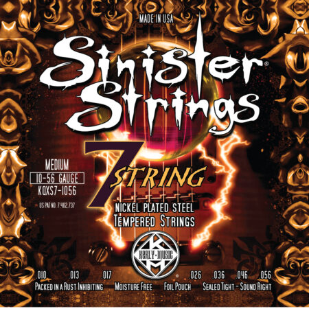 Струны для электрогитары 7-струнной Kerly Sinister Strings 10-56