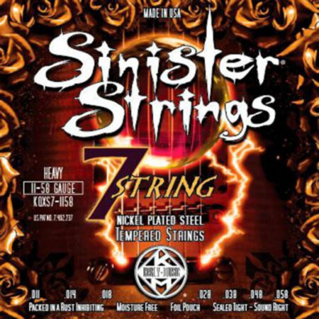 Струны для электрогитары 7-струнной Kerly Sinister Strings 11-58