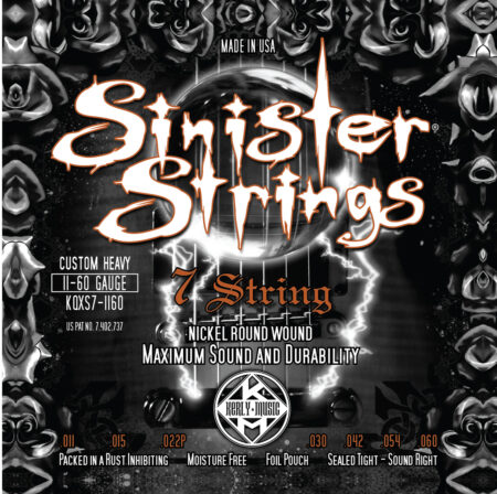 Струны для электрогитары 7-струнной Kerly Sinister Strings 11-60