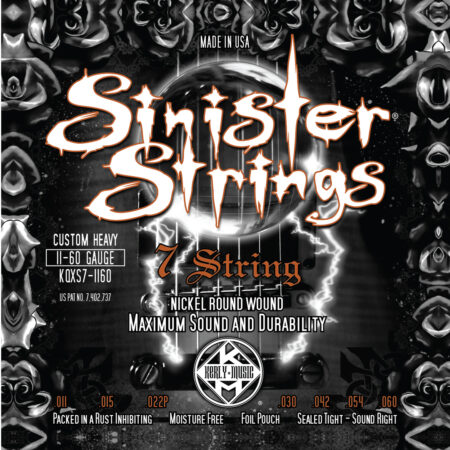 Струны для электрогитары 7-струнной Kerly Sinister Strings 11-60