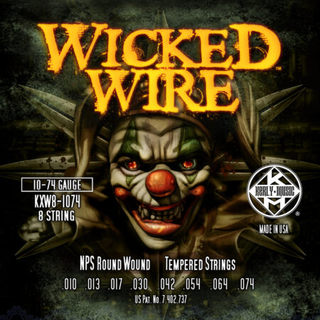 Струны для электрогитары 8-струнной Kerly Wicked Wire 10-74